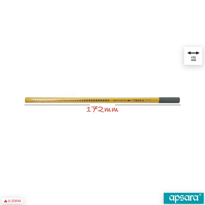 APSARA Triga Triangular Pencils School Nursery Office Home (10 Pencils