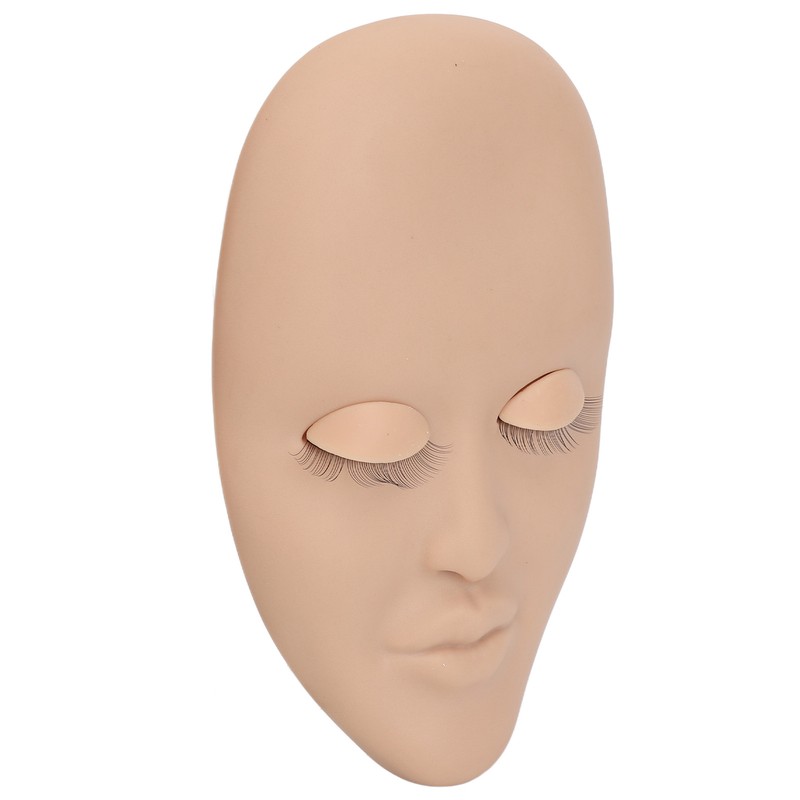 Eyelash Extension Face Mannequin 3 Pairs Removable Eyelids Single Layer