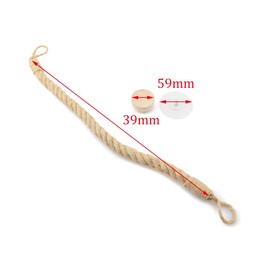 ZYAMY Hemp Rope Woven Storage Towel Rack Vintage Wall Mounted Toilet Paper Holder with Wooden Hooks No Drilling Required Beach Themed Home Decorations for Marine Barn Bathrooms