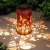 Butterfly Solar Lanterns Outdoor Hanging, Hollowed-Out Metal Waterproof LED Garden