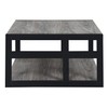 Convenience Concepts Monterey Square Coffee Table, Weathered Gray / Black