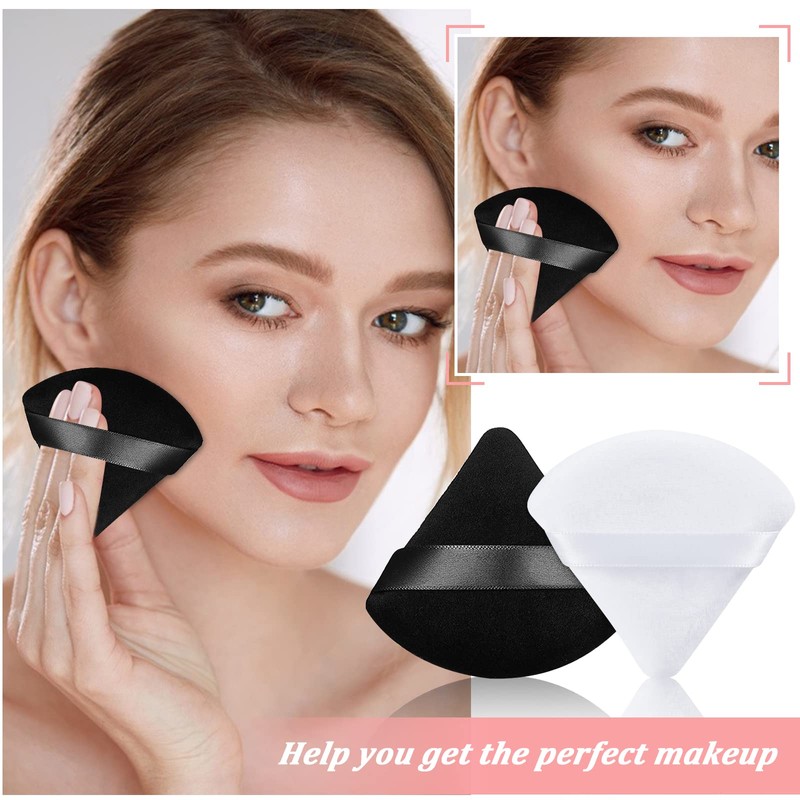 Dokpav 24Pcs Esponjas De Polvo Triangulares Para Polvo Facial, Esponja
