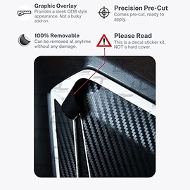 Decal Concepts Carbon Fiber Side Body Fairing Accent Decal Graphic Kit - for Honda Grom (2017-2020) (Blue Carbon Fiber)