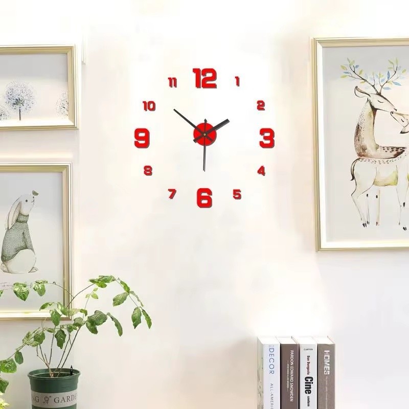 Frameless DIY Wall Clock for Living Room and Office –