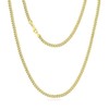 Chain necklace, gold plated stainless steel Cuban chain 4/5mm, durable