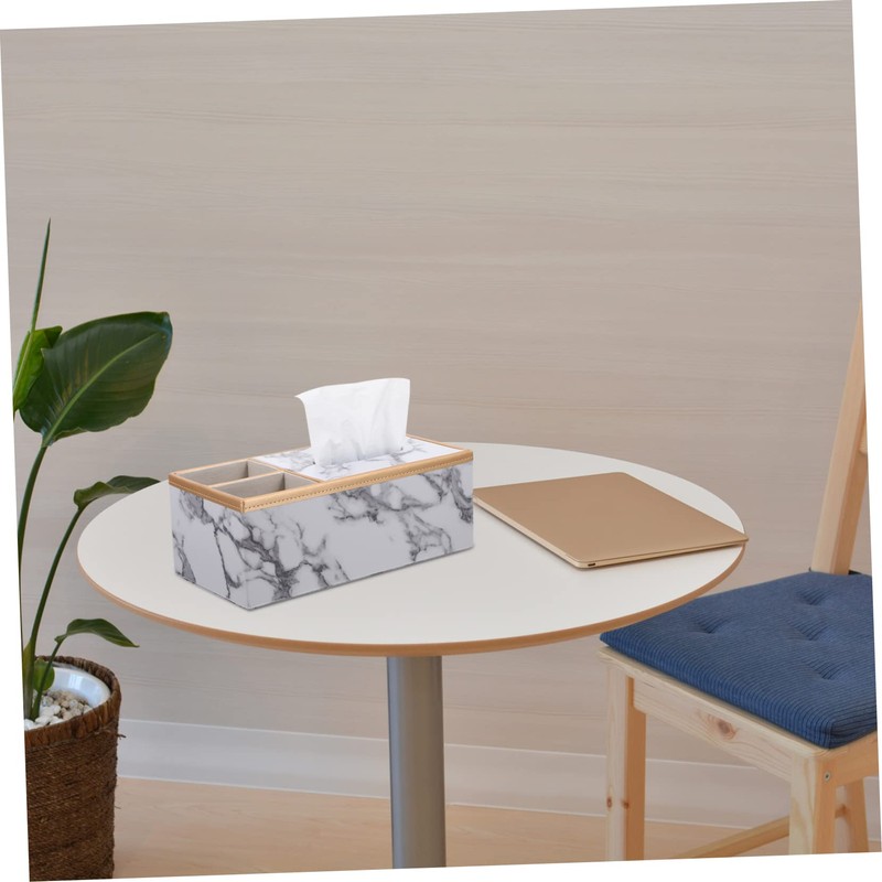 ABOOFAN Nordic Marble Tissue Box Holder Elegant Design for Home