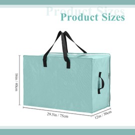 Shappy 12 Pack Multicolor Moving Bags Heavy Duty Storage Bag with Strong Handles and Zippers Extra Large Storage Totes for Moving Supplies Space Saving (30 x 12 x 16 Inch)