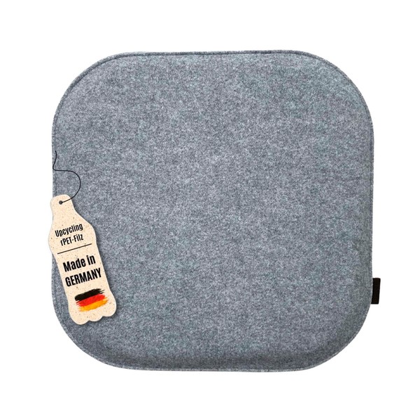 kontor28 - Sustainable Seat Cushion Chair Cushion Round Wheel, Handmade in Germany, 37.5 x 37.5 cm Made of Upcycling rPET Felt, Seat Cover with Padding Suitable for Outdoor Use and Washable, Urban