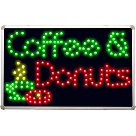 led135 Coffee & Donuts LED Neon Light Sign