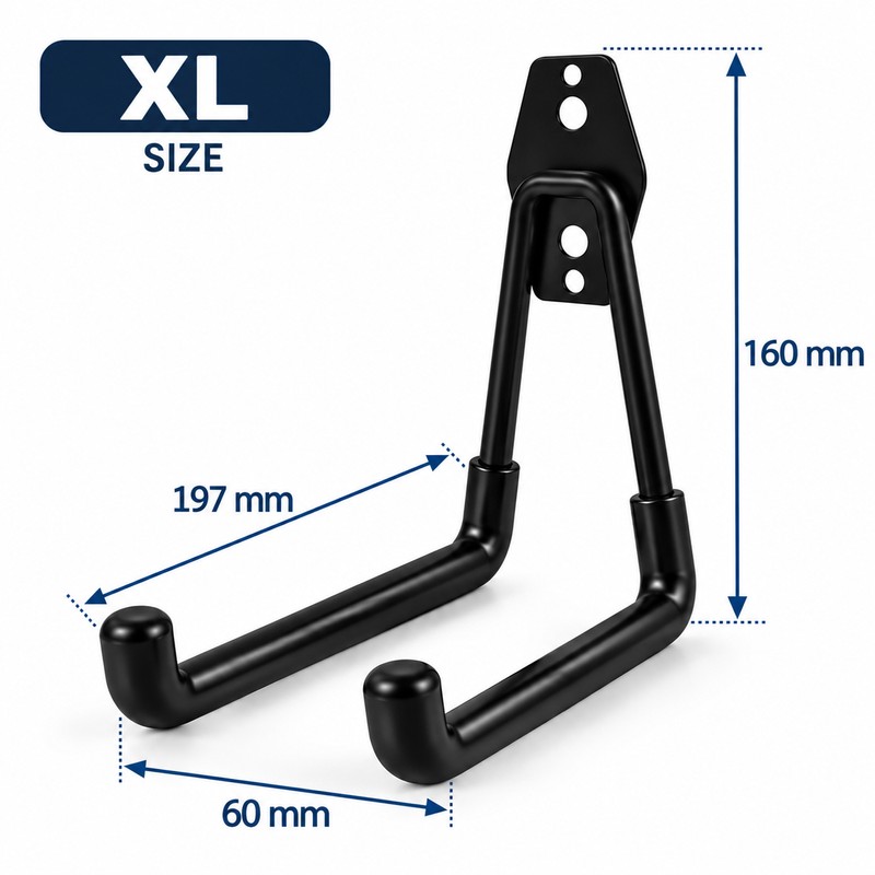 Heavy Duty Wall Mount Hook for Garage Storage – Iron