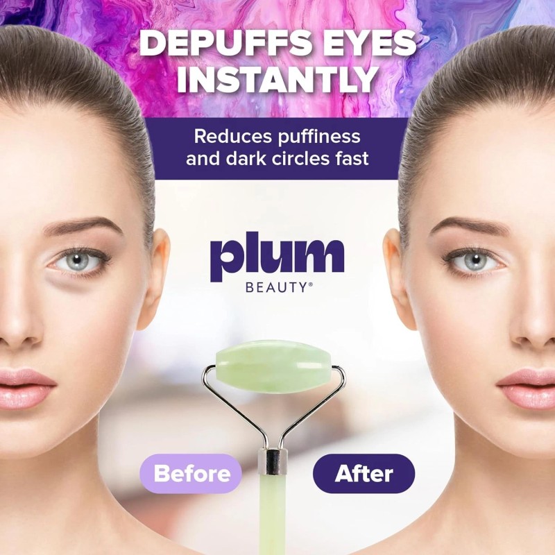 Plum Beauty Jade Roller - Face Roller - Gua Sha