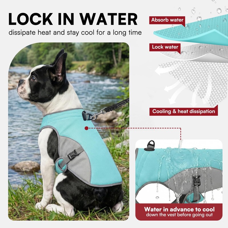 Preferhouse Dog Cooling Vest for Medium Dogs, Dog Cooling Jacket