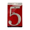 Large 5" Satin Nickel Metal Flush House Address Numbers, Bold