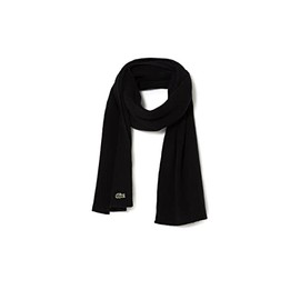 Lacoste Unisex Winter Scarf, black