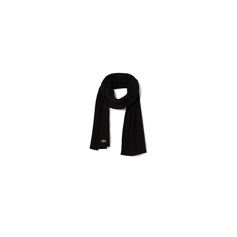 Lacoste Unisex Winter Scarf, black