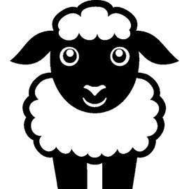 'Simple Cute Sheep' Rubber Stamp - Unmounted Design for Crafting & Scrapbooking, A7 (RS00059339)