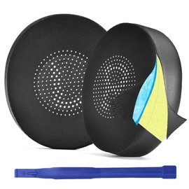 Adhiper Gel Earpads Replacement Ear Cushions for Jabra Evolve2 65 (Evolve 2 65MS 65UC MS UC)/Evolve2 40 (40UC 40MS USB)/Elite 45h Headset,Headphone Ear Pads Cushions with Ice Silk Fabric (Black)