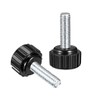 uxcell 2pcs Knurled Clamping Knobs M5 x 20mm Metric Zinc