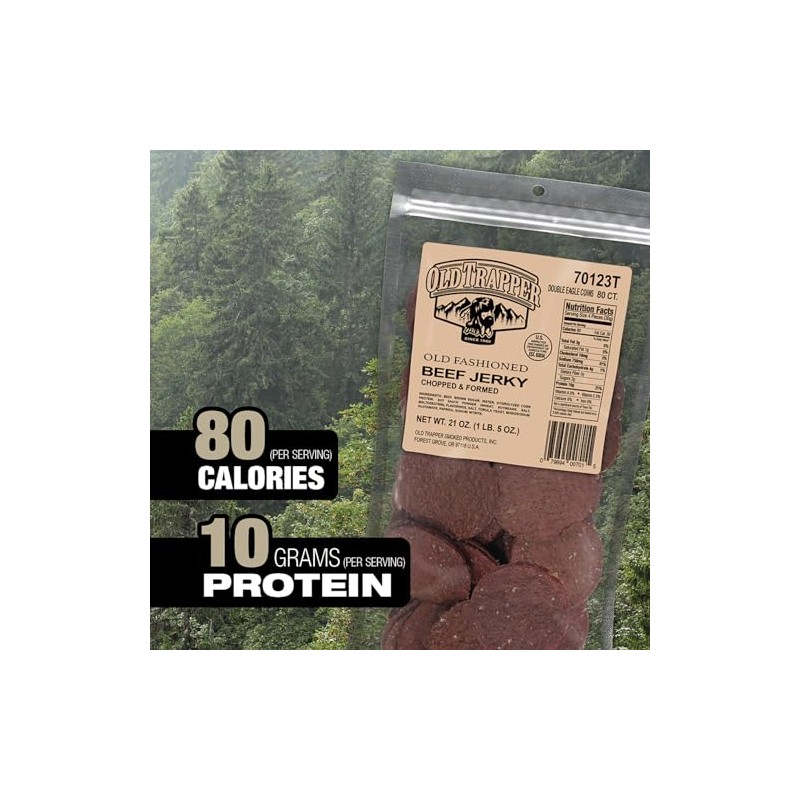 Old Trapper Double Eagle Beef Jerky, Old-Fashioned Flavor, 21oz. 80-Count