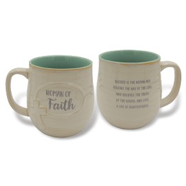 Cathedral Art Abbey & CA Gift Woman of Faith Pottery Mug, 14 fl.oz. Multi
