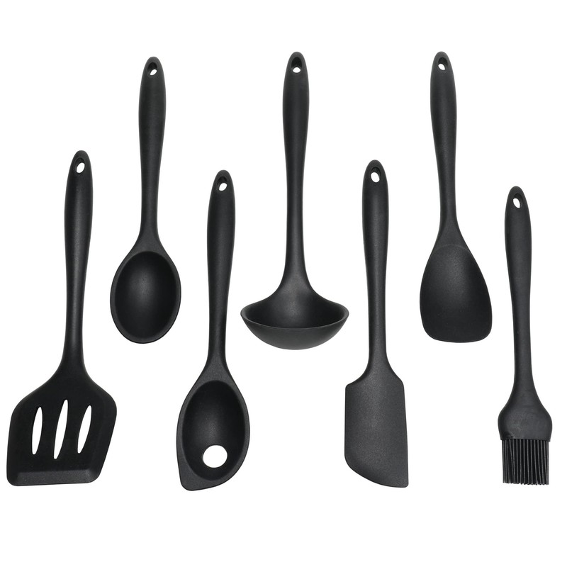Chef Craft Premium Silicone Cooking Ladle, 11.25 inch, Black