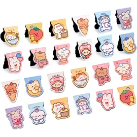 24 marcadores lindos para niños, marcadores de páginas, marcadores de libros, marca de libros de animales, page clips marcapáginas para estudiantes escuela de niñas Office Supplies