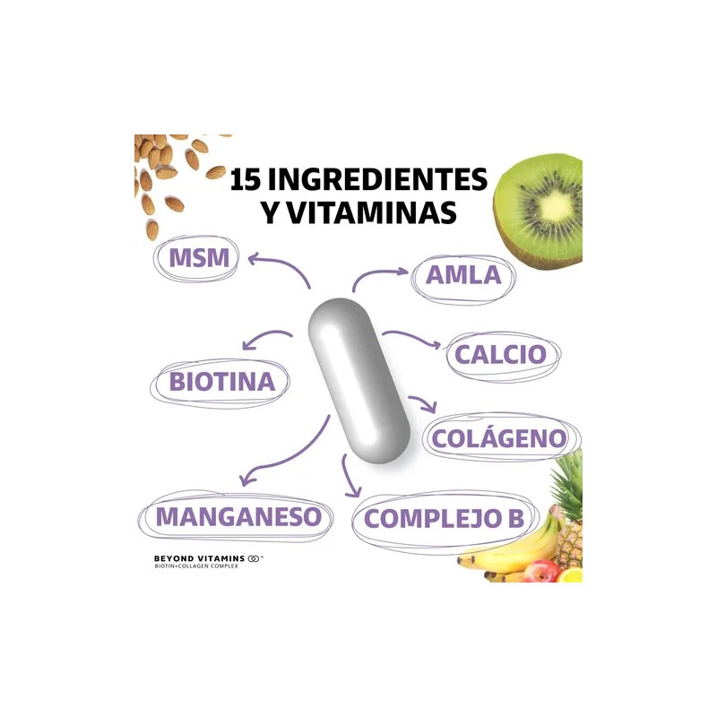 Biotina Colágeno - Cabello Piel Uñas - 150 Cápsulas