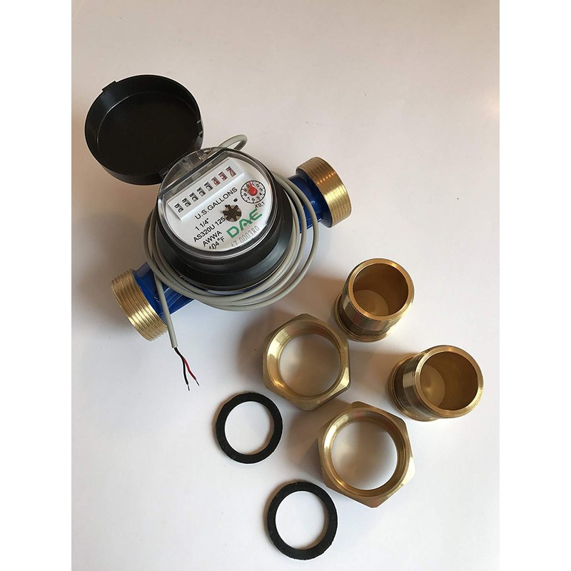 DAE AS320U-125P 1-1/4" Water Meter with Pulse Output, Measuring in