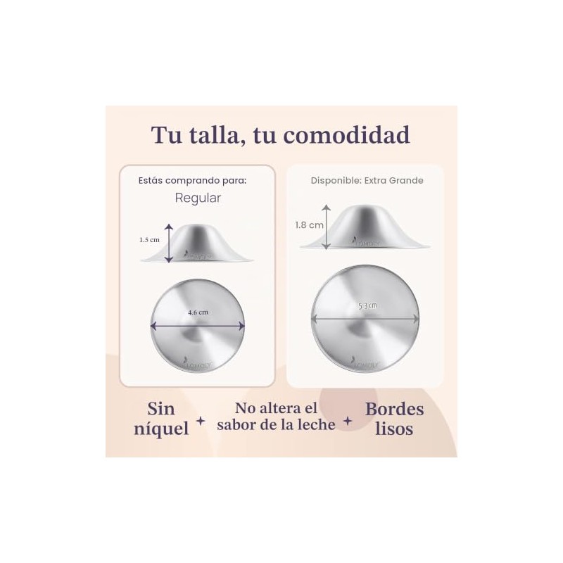 Copas de lactancia de plata: Protector de pezón de plata