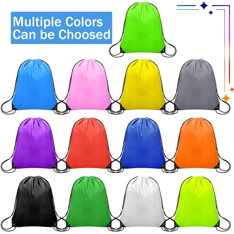 Grneric Drawstring Bags Bulk, Drawstring Backpack Polyester String Bag Cinch
