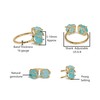 Dazzle Appeal Birthstone Rings for Women, Two Uncut Natural Gemstones
