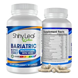 Shiny Leaf Multivitaminico Bariatrico Cirugia Bariatrica Completo 1 Mes Con Hierro 30 Capsulas Sin Sabor                                              