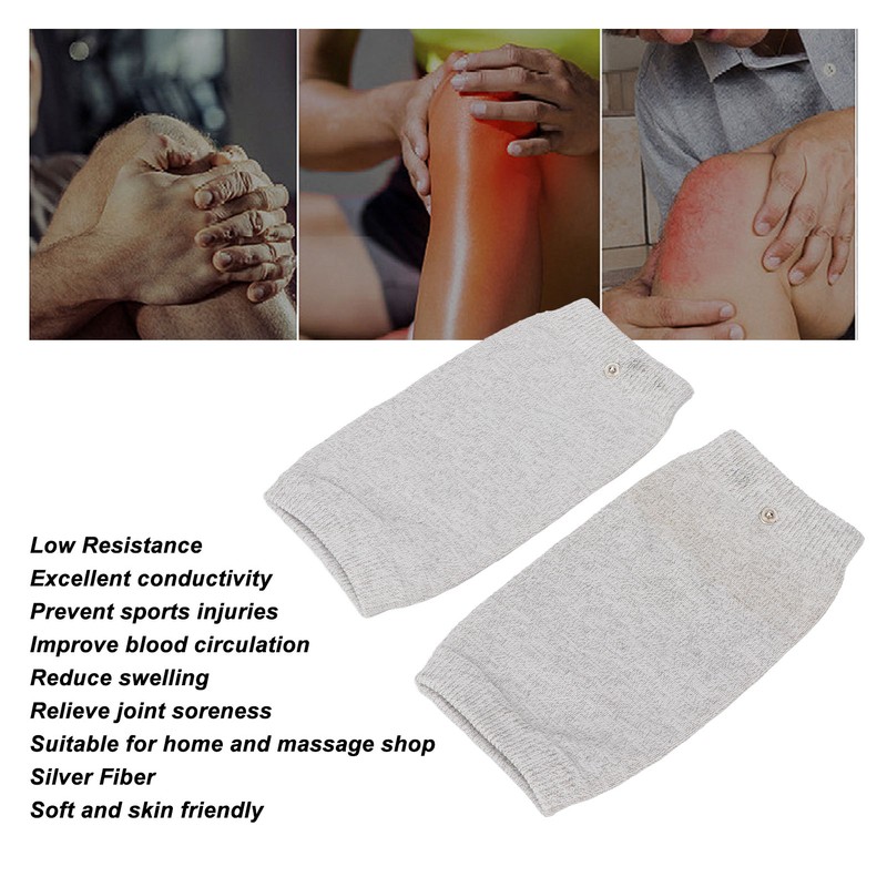 1 Pair Silver Fiber Electrode Knee Pads Injury Recovery Joint