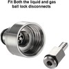 FERRODAY 5ft Ball Lock Gas Line Assembly W/SS Carbonation Cap