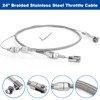 Spurtar 24" Universal Throttle Cable Stainless Steel Braided Covering Locking