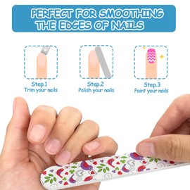 ETIAL Nail File Set for Natural Nails, 15pcs Double Sided 150 Grit Fingernails Emory Boards Buffer Manicure Tool for Shaping and Smoothing, Potable 7 Inch Nail Clippers for Woman Manicure and Pedicure