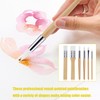Set of 6 Nylon Bristle Paint Brushes Professional Artist Paint