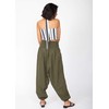 2 in 1 Cotton Harem Trouser or Bandeau Jumpsuit Khaki
