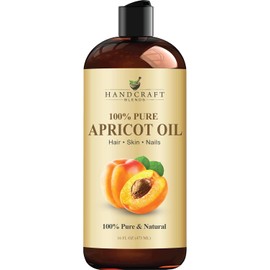 Handcraft Blends Aceite de albaricoque hecho a mano – 100% puro y natural – Aceite de albaricoque prensado en frío de alta calidad para aromaterapia, masaje e hidratación de la piel, enorme 16 onzas – el embalaje puede variar