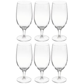 Voglia Nude 16 Ounce Iced Tea Glasses, Set Of 6 Crystal Goblet Glasses - Laser-Cut Rim, Fine-Blown Crystal Water Glasses, For Weddings, Anniversaries, And Special Events, Dishwasher-Safe