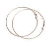 Clip-on Earrings 4 inch Hoop Rose Gold Plated 100mm Hoops