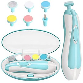 AXIDUN-Lima de uñas para bebé, Cortaúñas para bebé, Pulidora de uñas para bebé, Cortaúñas Versátiles，Lima de uñas para el cuidado del bebé(Verde)