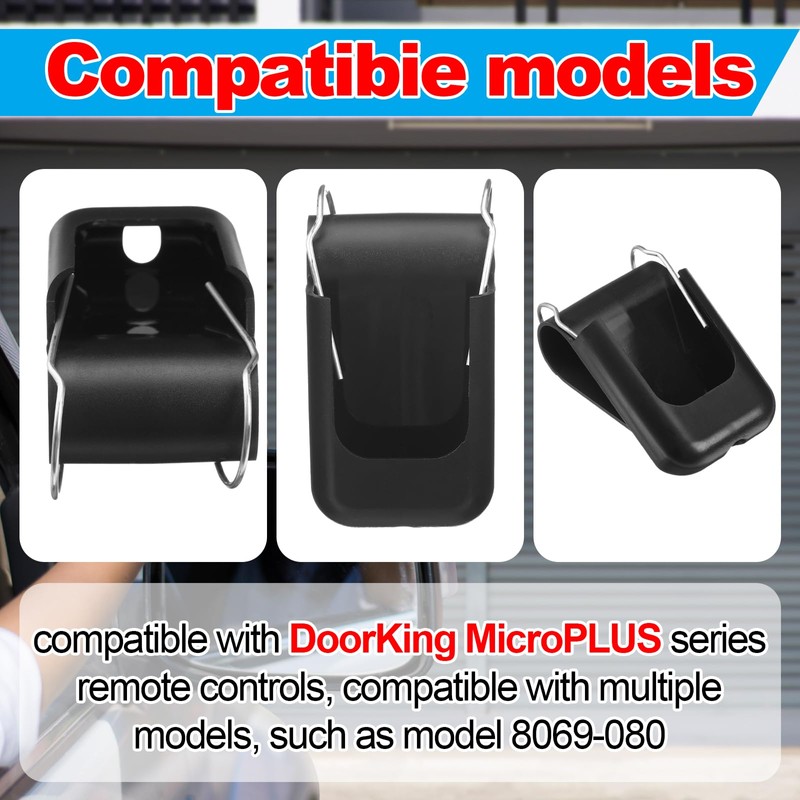 Kingdder 2 Pcs Transmitter Clip Compatible with MicroPLUS Door King
