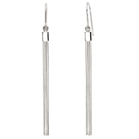 LÖB Women's Earrings 925 Silver with Tassels XXL Chain Pendant Earrings Long Modern Simple 7.5 cm, Sterling Silver