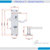 Infinity Decor Set of Polished Chrome Victorian Scroll Lever Door