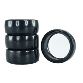 KEEDA 1/10 RC Drift Car Tires Hard Plastic Tyre for 1/10 Traxxas Tamiya HSP HPI Kyosho Racing Drifting Model Car (Smooth Black)