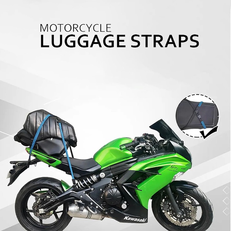 Grand PitStop Motorcycle Luggage Straps 22"-68" Adjustable Stretch Strap- Set