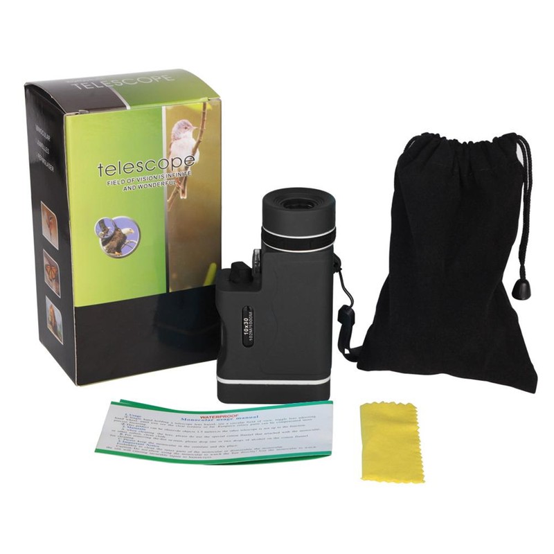 Monocular Telescope High Power 10x30 Monoculars for Adults Kids BAK4