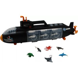 Aquatic Discovery Expedition Research & Rescue Submarine Toy with 6 Ocean Sea...
