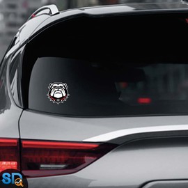 Smart -Georgia New Bulldog Vinyl Sticker Head Decal - Size 6"